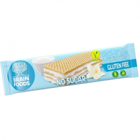 Brain Foods - Napolitane fără Gluten cu Cremă Vanilie 30g
