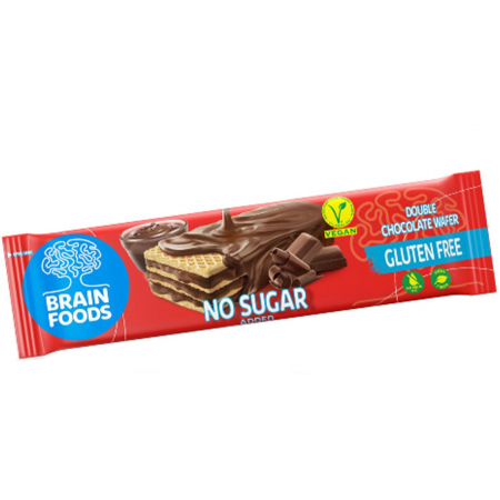Fara Zahar - Napolitane fără Gluten Învelite în Ciocolată, cu Cremă de Ciocolată 40g