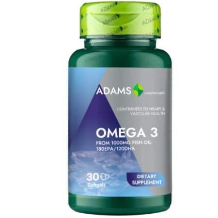 Suplimente - Omega 3 1000mg, 30cps, Adams supplements