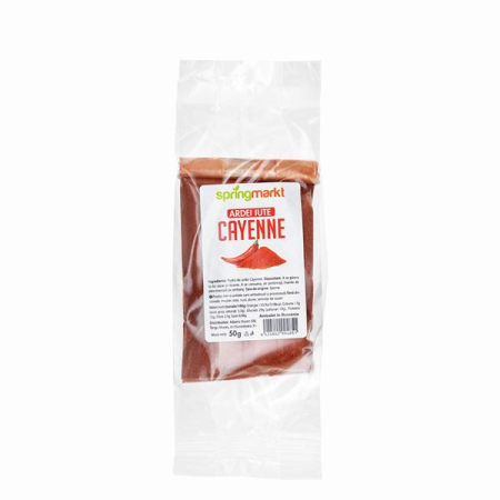 Alimente dietetice - Pudra de Ardei Cayenne, 50gr, Springmarkt
