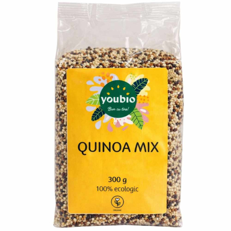 Leguminoase și pseudocereale - Quinoa mix, organic, 300g, Youbio