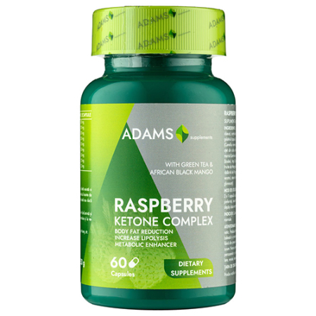 Alimente dietetice - Raspberry Ketone (Cetona de zmeura), 60cps, Adams Supplements