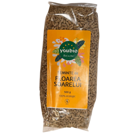 Superalimente (Superfoods) - Seminte de floarea soarelui, organic, 500gr, youbio