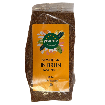 Superalimente (Superfoods) - Seminte in brun pisate, organic, 350gr, youbio