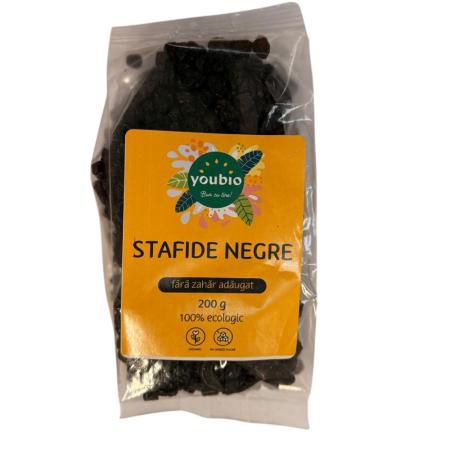 Superalimente (Superfoods) - Stafide negre, organic, 200gr, youbio