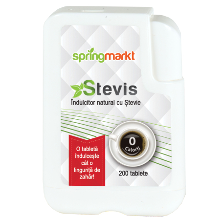 Alimente dietetice - Stevis-Indulcitor natural cu stevie 200 tablete
