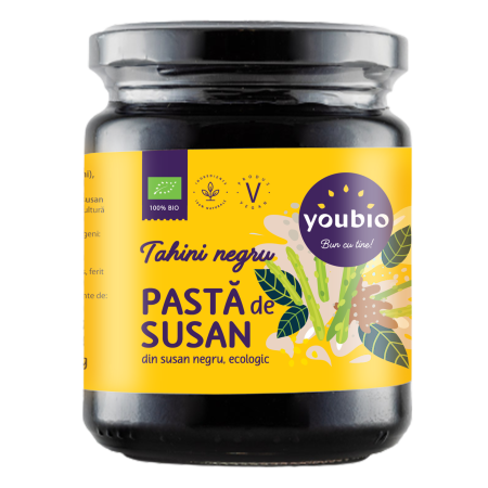 ALIMENTE F?R? GLUTEN - Tahini din susan negru, ecologic, 250g, Youbio