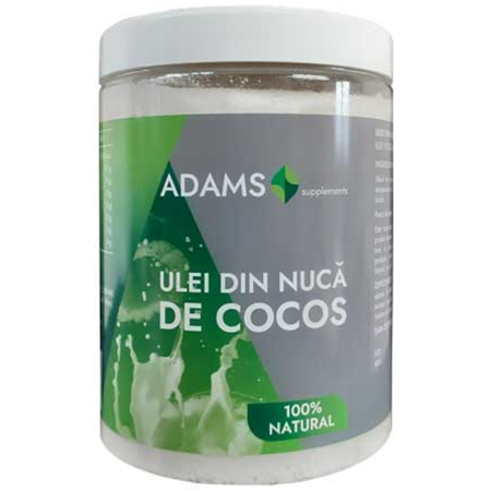 Alimente dietetice - Ulei de Cocos Bio 600ml (presat la rece), Adams Supplements