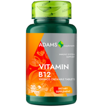 Suplimente - Vitamina B12 1000mcg 30tab, Adams Supplements