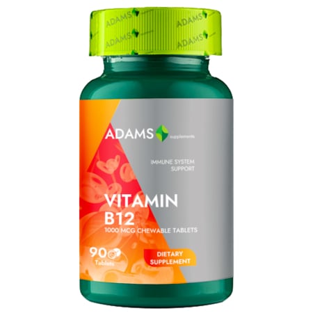 Suplimente - Vitamina B12 1000mcg 90tab, Adams Supplements
