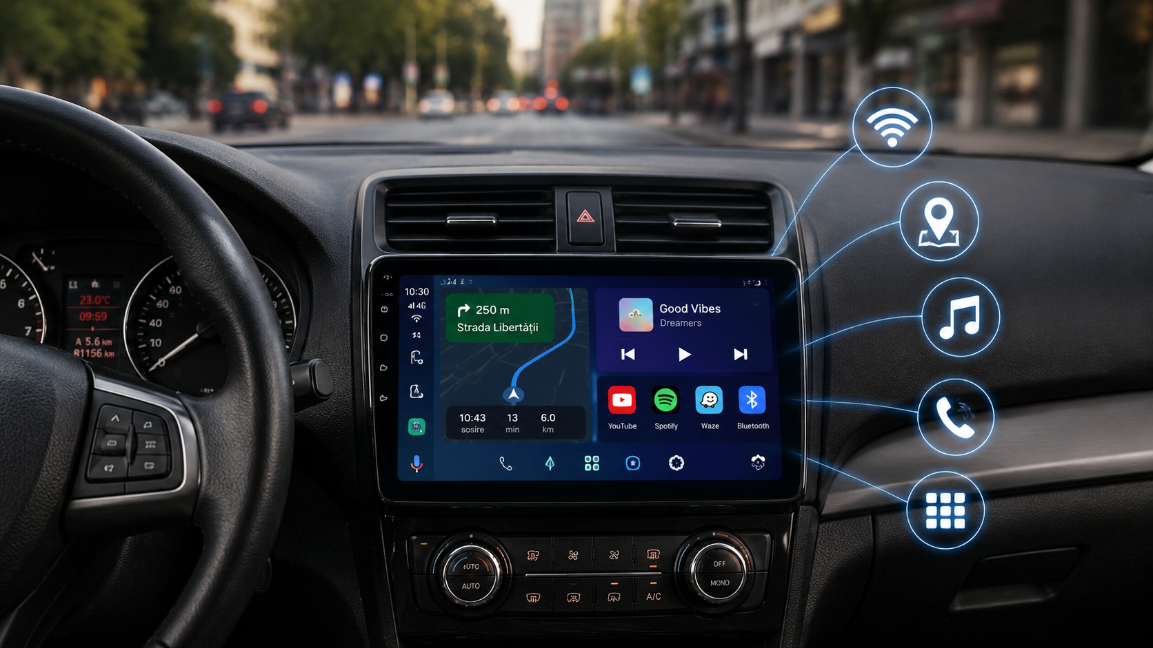 Cum transformă o navigație Android o mașină mai veche într-un automobil conectat