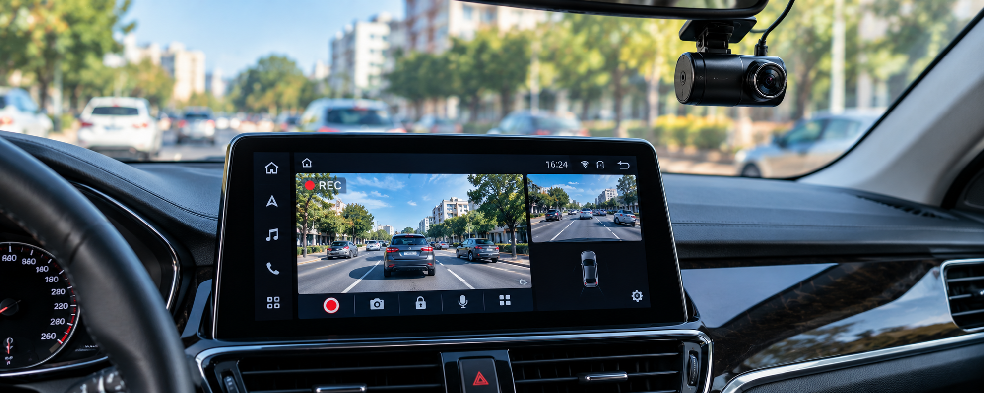 Camera DVR conectată la navigația Android și avantajele afișării imaginilor direct pe ecranul multimedia