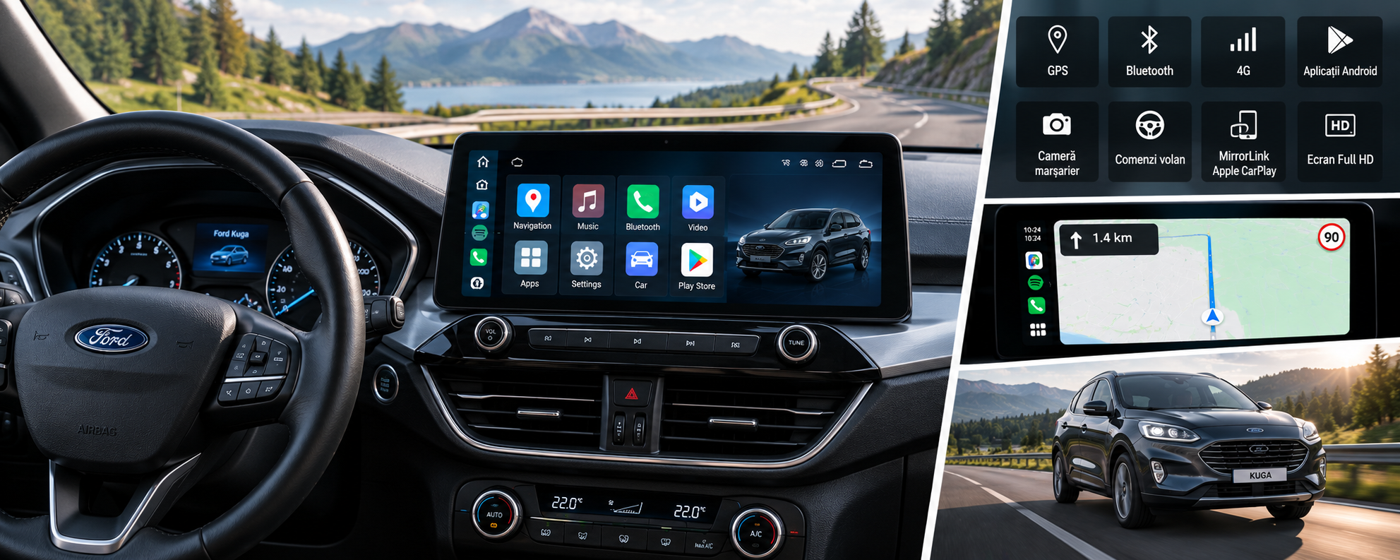 Navigație Android pentru Ford Kuga: funcții care îmbunătățesc experiența la volan