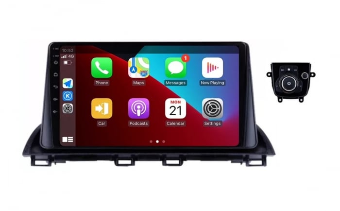Navigatie Mazda 3 din 2013 - 2019, 4 GB RAM si 64 GB ROM, Slot Sim 4G, Procesor Octa Core, Carplay, Sunet DSP, Android, Aplicatii, Usb, Wi Fi, Bluetooth [1]