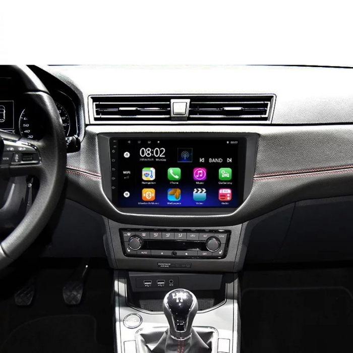 Navigatie Seat Ibiza ( 2017 - 2020 ) , 4GB RAM si 64GB ROM, Ecran QLED 9 inch, Android 14, Procesor Octacore, Slot sim 4G, Sunet DSP, Wireless Carplay si Android Auto, Camera Marsarier [2]