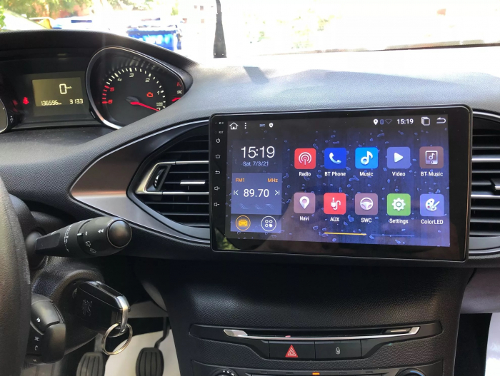 Navigatie Peugeot 308 ( 2013 - 2018 ) Android , Display 9 inch , 2 GB RAM si 32 GB ROM , Internet , 4G , Aplicatii , Waze , Wi Fi , Usb , Bluetooth , Mirrorlink [2]