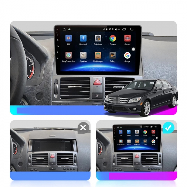 Navigatie Mercedes C Class W204 ( 2006 - 2012 ) Android 14, 2GB RAM si 32GB ROM, Display IPS 9 inch, Camera Marsarier, Internet, Aplicatii, Wi Fi, Usb, Bluetooth [7]