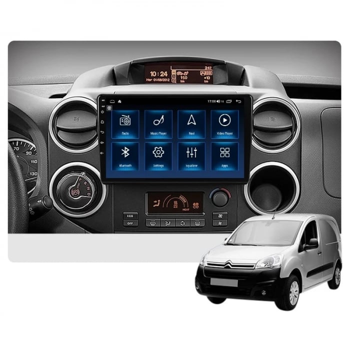 Navigatie Citroen Berlingo ( 2008 - 2019 ) Android 14, 2GB RAM si 32GB ROM, Display IPS 9 inch, Camera Marsarier, Internet, Aplicatii, Wi Fi, Usb, Bluetooth [3]