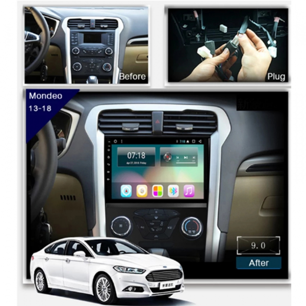 Navigatie Ford Mondeo ( 2013 +  ) , Android 14 , 2 GB RAM +32 GB ROM , Internet , 4G , Aplicatii , Waze , Wi Fi , Usb , Bluetooth , Mirrorlink [2]