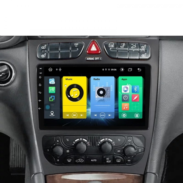 Navigatie Mercedes C Class W203 CLK W209 ( 2000 - 2005 ) Android 14, 2GB RAM si 32GB ROM, Display IPS 9 inch, Camera Marsarier, Internet, Aplicatii, Wi Fi, Usb, Bluetooth [5]