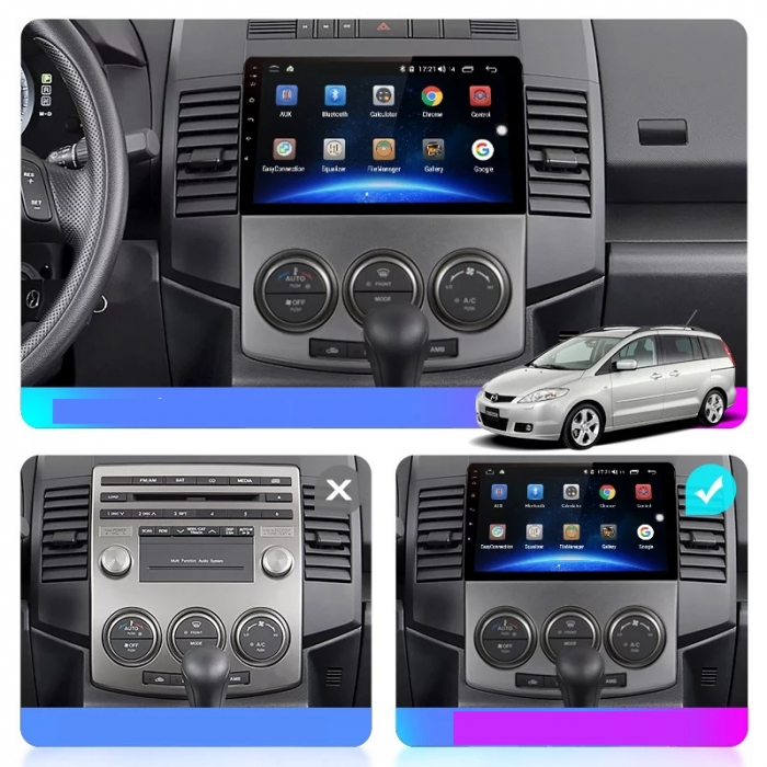 Navigatie Mazda 5 ( 2005 - 2010 ) , Android 14, 2GB RAM si 32GB ROM, Display IPS 9 inch, Camera Marsarier, Internet, Aplicatii, Wi Fi, Usb, Bluetooth [6]
