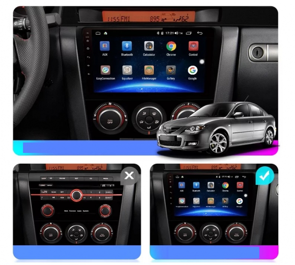 Navigatie Mazda 3 ( 2003 - 2010 ) , Android 14, 2GB RAM si 32GB ROM, Display IPS 9 inch, Camera Marsarier, Internet, Aplicatii, Wi Fi, Usb, Bluetooth [3]