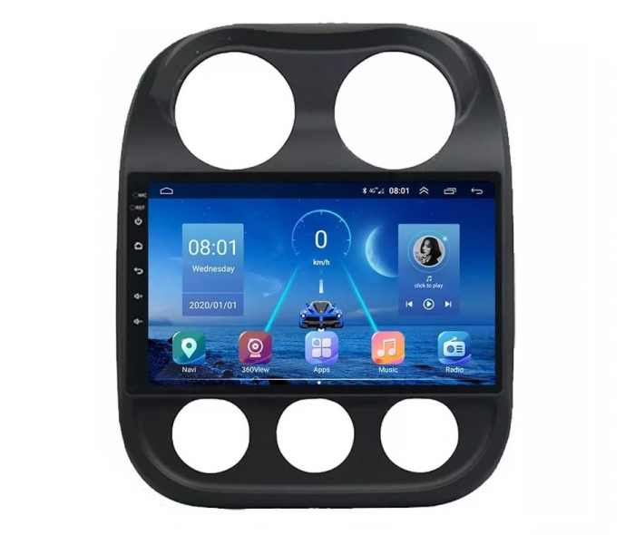 Navigatie Jeep Compass ( 2010 - 2016 ) Android 14, 2GB RAM si 32GB ROM, Display IPS 9 inch, Camera Marsarier, Internet, Aplicatii, Wi Fi, Usb, Bluetooth [2]
