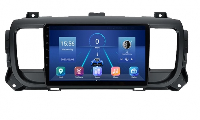 Navigatie Citroen Jumpy 3 Spacetourer ( 2016 - 2021 ) Android 14, 2GB RAM si 32GB ROM, Display IPS 9 inch, Camera Marsarier, Internet, Aplicatii, Wi Fi, Usb, Bluetooth [4]