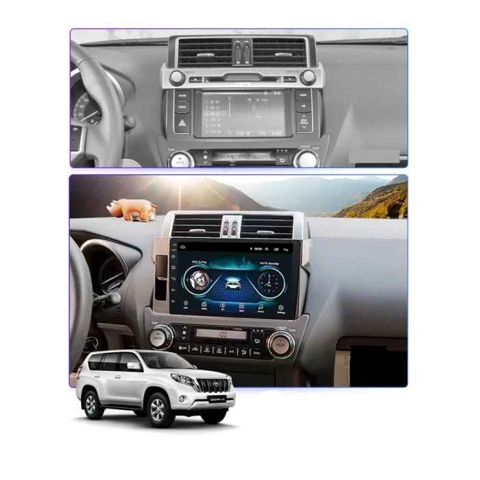 Navigatie Toyota Land Cruiser ( 2014 - 2017 ) 4 GB RAM + 64 GB ROM , Slot Sim 4G pentru Internet , Carplay , Android , Aplicatii , Usb , Wi Fi , Bluetooth [2]