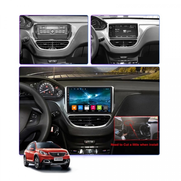 Navigatie Peugeot 208 / 2008 ( 2012 - 2020 ) , Android 14, 2GB RAM si 32GB ROM, Display IPS 9 inch, Camera Marsarier, Internet, Aplicatii, Wi Fi, Usb, Bluetooth [8]