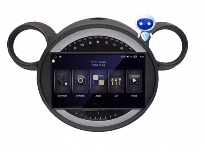 Navigatie Mini Countryman ( 2007 - 2014 ) Android , 2 GB RAM si 32 GB ROM , Internet , 4G , Aplicatii , Waze , Wi Fi , Usb , Bluetooth [1]