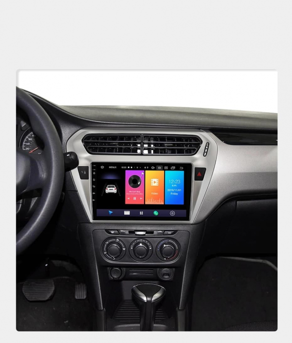 Navigatie Peugeot 301 Citroen C Elysee ( 2012 + ) , 4 GB RAM si 64 GB ROM, Slot Sim 4G, Procesor Octa Core, Carplay, Sunet DSP, Android, Aplicatii, Usb, Wi Fi, Bluetooth [2]