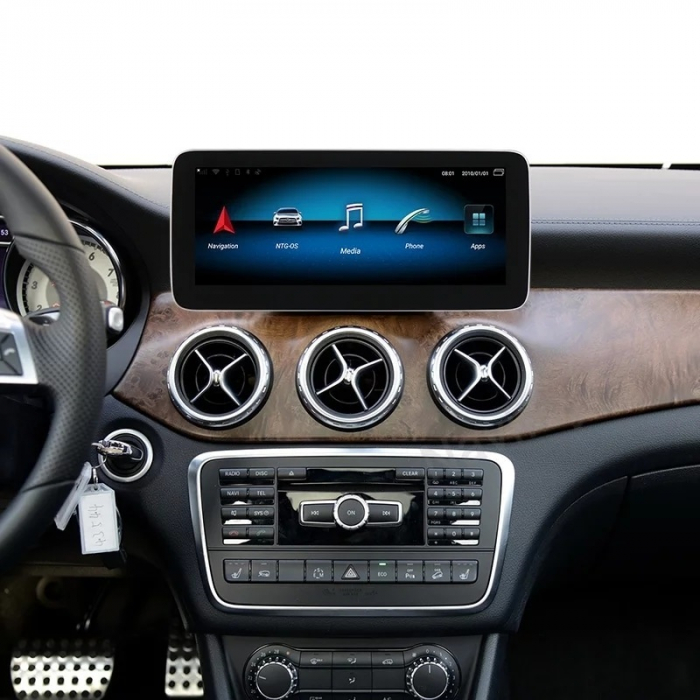 Navigatie Mercedes CLA C117 GLA X156 A Class W176 cu NTG 4.5, 4 GB RAM si 64 GB ROM, Slot Sim 4G, Procesor Octa Core, Carplay, Sunet DSP, Android, Aplicatii, Usb, Wi Fi, Bluetooth [5]