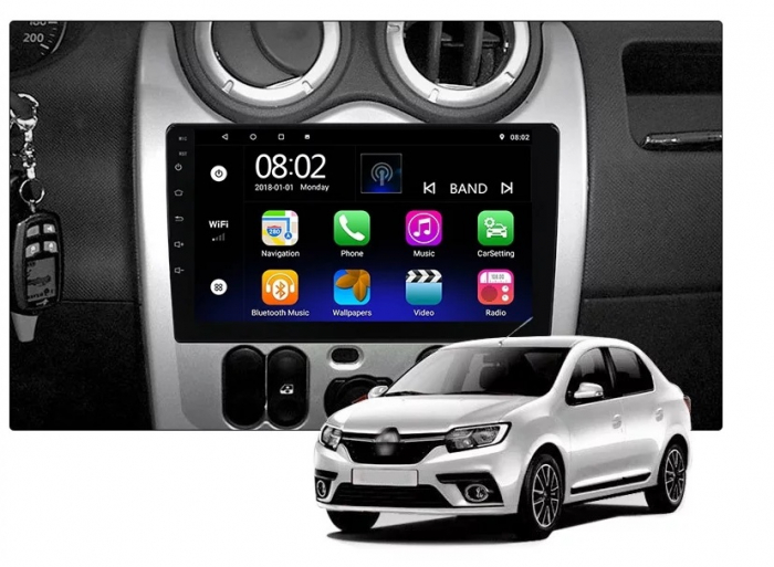 Navigatie Dacia Logan Duster 2009-2012 , 4GB RAM si 64GB ROM, Ecran QLED 9 inch, Android 14, Procesor Octacore, Slot sim 4G, Sunet DSP, Wireless Carplay si Android Auto, Camera Marsarier [3]