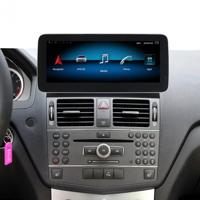 Navigatie Mercedes C Class W204 ( 2006 - 2013 ) 4 GB RAM si 64 GB ROM, Slot Sim 4G, Procesor Octa Core, Carplay, Sunet DSP, Android, Aplicatii, Usb, Wi Fi, Bluetooth [2]