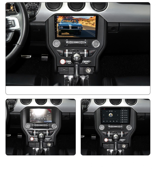 Navigatie Ford Mustang din 2014-2021,  Android 14 , 4GB RAM, Octacore, Slot Sim 4G, DSP, GPS, Wi-FI, Carplay, Android Auto, USB, Bluetooth, Waze, Touchscreen, 9 inch [4]