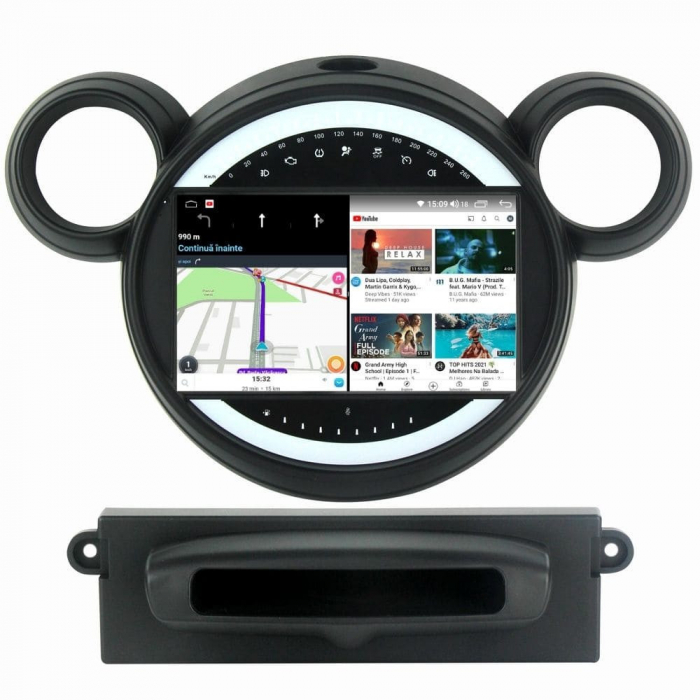 Navigatie Mini Cooper Countryman din 2007 - 2014  Android 14 , 4GB RAM , Procesor Quad Core , Wireless Carplay si Android auto , Display HD Touchscreen, Wi-Fi , Bluetooth, USB [4]