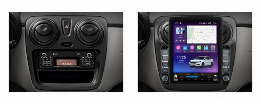 Navigatie Dacia Lodgy Dokker 2012 - 2018 Android 14 , 4GB RAM Ecran Tesla 9.7 inch , Procesor Octacore, Slot sim 4G, Sunet DSP, Wireless Carplay si Android Auto [3]