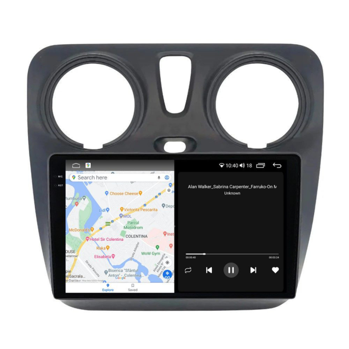 Navigatie Dacia Lodgy Dokker 2012 - 2018 Rezolutie 2K, Display QLED 9.5 inch, 4GB RAM si 64GB ROM, Android, Procesor Octacore, Slot sim 4G, Sunet DSP, Wireless Carplay si Android Auto, Camera Marsa [3]