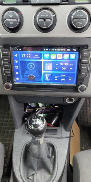 Navigatie 4GB RAM si 64GB cu Carplay pt VW Golf 5 6 Passat B6 B7 CC Tiguan Touran Polo Caddy Jetta T5 Eos Skoda Octavia Superb Seat Leon, Ecran 7 inch IPS, Slot sim 4G,  Android 14 [4]