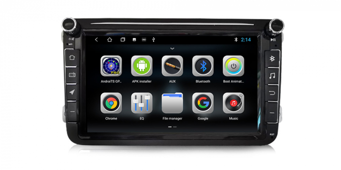 Navigatie VW Golf Passat Tiguan Touran Jetta Eos Polo Sharan Amarok Caddy , Ecran 8 inch , Android 13 , Internet , 4G , Aplicatii , Waze , Wi Fi , Usb , Bluetooth [2]