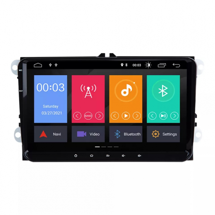 Navigatie Android 13 cu Carplay pt Seat Leon Altea Toledo Alhambra , Ecran 9 inch IPS , 2GB RAM + 32 GB ROM , Internet , 4G , Aplicatii , Waze , Wi Fi , Usb , Bluetooth , Mirrorlink [2]