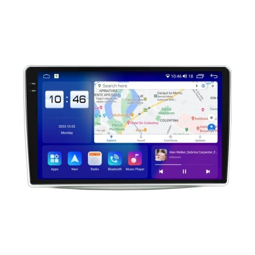 Navigatie Alfa Romeo Mito 2008 -2018 Rezolutie 2K, Ecran QLED 9.5 inch, 8GB RAM si 128GB ROM, Android, Procesor Octacore, Slot sim 4G, Sunet DSP, Wireless Carplay [2]