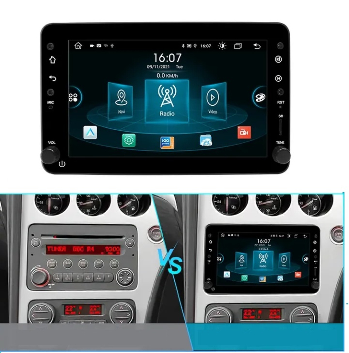 Navigatie Alfa Romeo Spider Alfa Romeo 159 Brera 159 Sportwagon, Wireless Carplay si Android Auto, 4GB RAM si 64GB ROM, Procesor Octacore, Slot sim 4G [3]