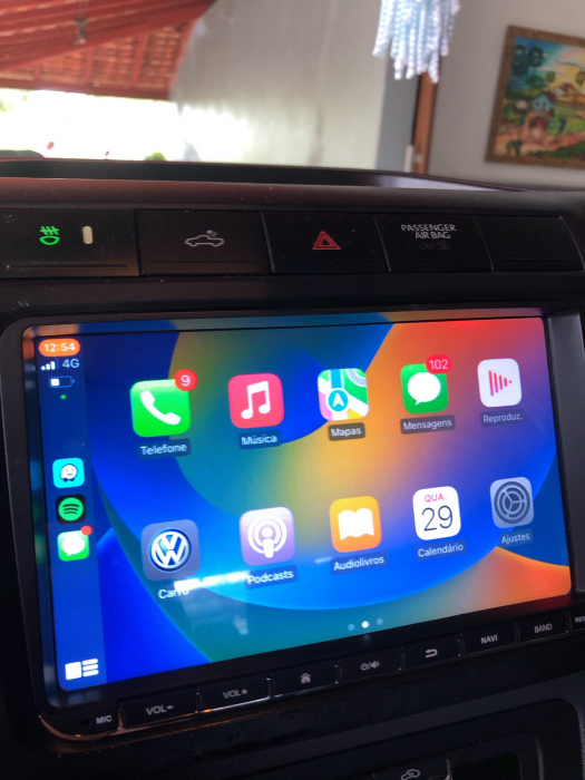 Navigatie Android 14 cu 4GB RAM pt VW Golf 5 6 Passat B6 B7 CC Tiguan Touran Polo Caddy Jetta T5 Eos Skoda Octavia Superb Seat Leon, Ecran 9 inch IPS, Carplay , Slot sim 4G, Procesor Octacor [6]