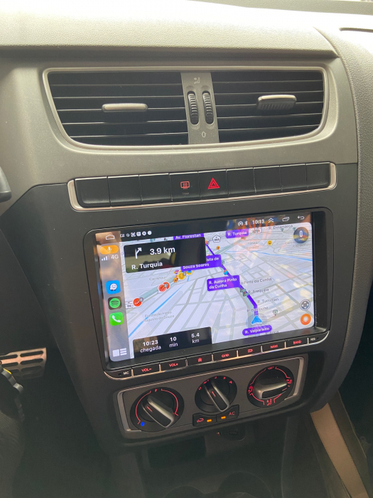 Navigatie Android 14 cu 4GB RAM pt VW Golf 5 6 Passat B6 B7 CC Tiguan Touran Polo Caddy Jetta T5 Eos Skoda Octavia Superb Seat Leon, Ecran 9 inch IPS, Carplay , Slot sim 4G, Procesor Octacor [4]