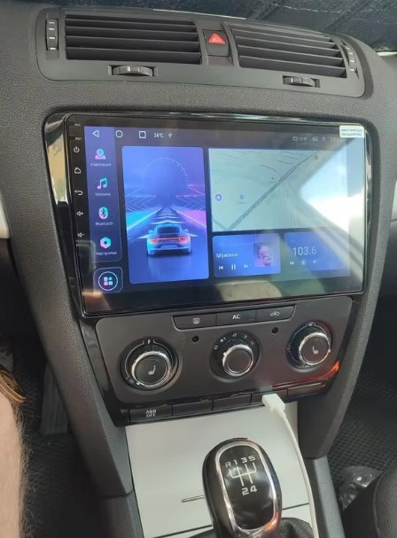 Navigatie Android 14 cu Carplay pt Skoda Octavia 2 Fabia Superb 2 Roomster Yeti , Ecran 9 inch IPS , 2 GB RAM +32 GB ROM , Internet , 4G , Aplicatii , Waze , Wi Fi , Usb , Bluetooth , Mirr [7]
