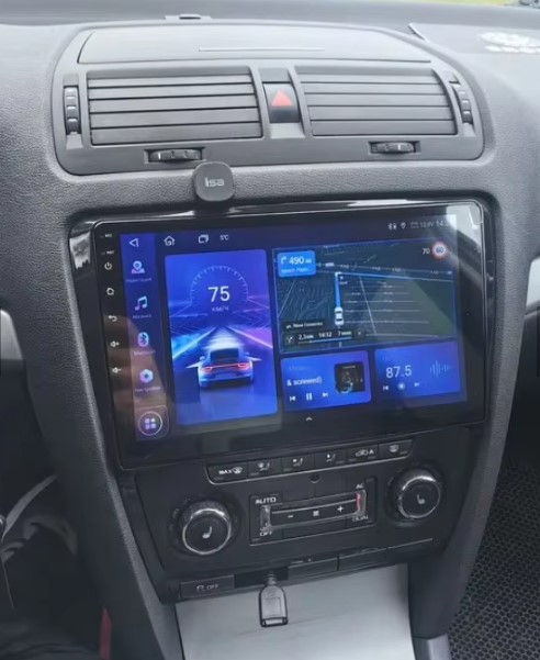 Navigatie Android 14 cu Carplay pt Skoda Octavia 2 Fabia Superb 2 Roomster Yeti , Ecran 9 inch IPS , 2 GB RAM +32 GB ROM , Internet , 4G , Aplicatii , Waze , Wi Fi , Usb , Bluetooth , Mirr [8]