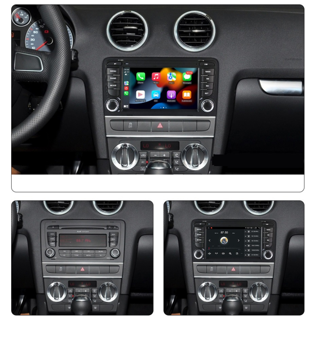 Navigatie Audi A3 din 2002 - 2013, 4 GB RAM si 64 GB ROM, Slot Sim 4G, Procesor Octa Core, Carplay, Sunet DSP, Android, Aplicatii, Usb, Wi Fi, Bluetooth [5]