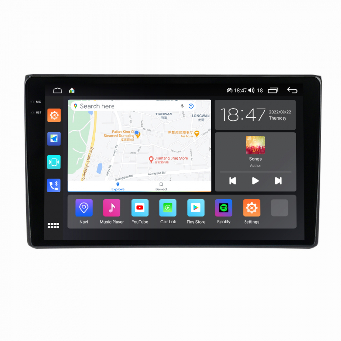 Navigatie Audi A4 B6 B7 Seat Exeo din 2001-2008, Rezolutie 2K, Ecran QLED 9.5 inch, 8GB RAM si 128GB ROM, Android, Procesor Octacore, Slot sim 4G, Sunet DSP, Wireless Carplay [3]